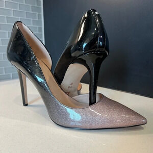 BCBeneration Size 10 Pink Glitter and Black 4” heels Worn twice